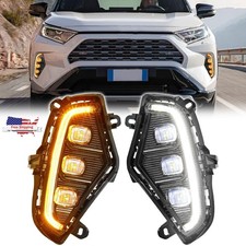 For 2019-2025 Toyota Rav4 Led Fog Light W Turn Signal Drl Daytime Running Lamp For 2019-2025 Toyota Rav4 Led Fog Light W Turn Signal Drl Daytime Running Lamp