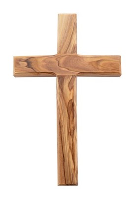 Hand Made Olive Wood Cross (Plain 8 Inch) - Wall Hanging, From The Holy Land ...