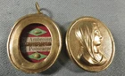 ANTIQUE THECA CASE WITH THE RELICS OF ST.AMBROISE & ST.POLYCARP