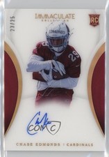 2018 Panini Immaculate Rookie Auto Gold 23/25 Chase Edmonds #150 Auto 17j1