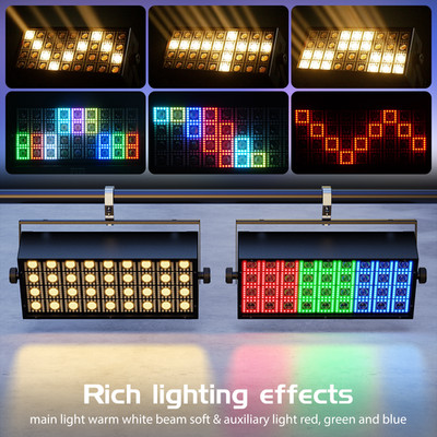 648RGB+36LED Wash Light DMX 220W Stage Disco Party Strobe Beam Light Christmas