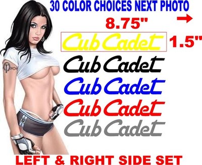 CUB CADET MOWER DECAL DECALS 30 COLOR CHOICES message me for other options