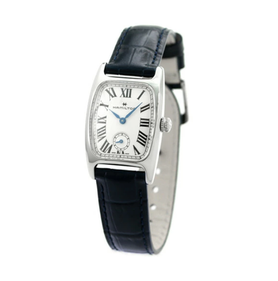 Hamilton H13321611 Boulton Silver-White Dial Blue Leather Ladies
