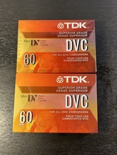 Lot of 2 TDK DVC 60 Mini DV Digital Video Cassette Tapes Superior Grade NEW