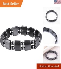 Elegant 2 Pcs Hematite Magnetic Bracelets - Comfortable Daily Wear Jewelry