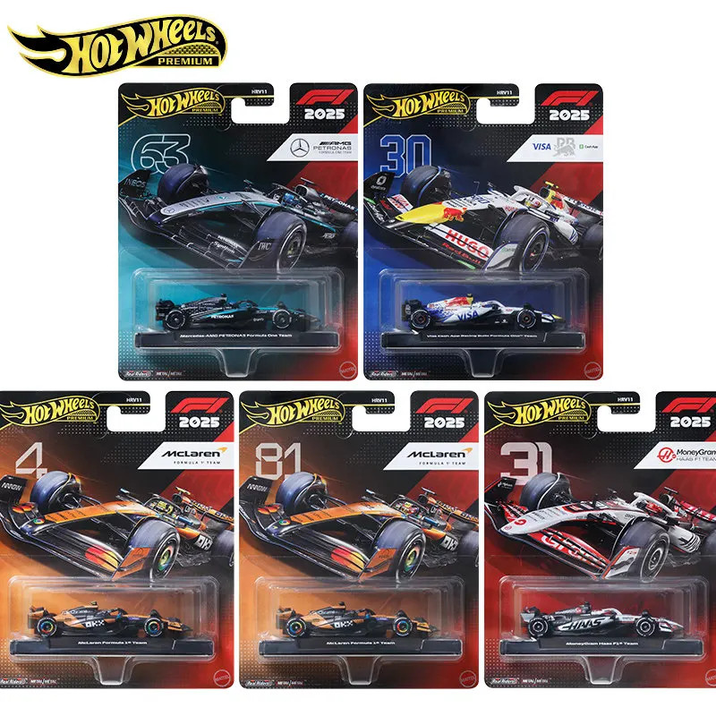 Hot Wheels F1 Formula 1 Racing VISA Red Bull Mclaren Mercedes-AMG Haas1:64 5PCS