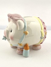 Vintage Ceramic Piggy Bank. Baby First Piggy Bank.