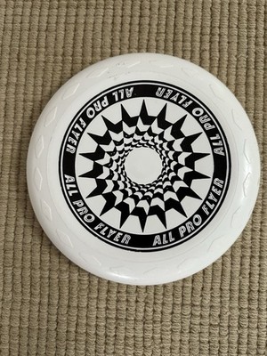 9'' Imperial All Pro Flyer Frisbee White And Black UFO 90s VTG