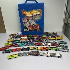 Hot Wheels Matchbox Diecast Collection 58 Cars With Blue Carry Case Mixed Random