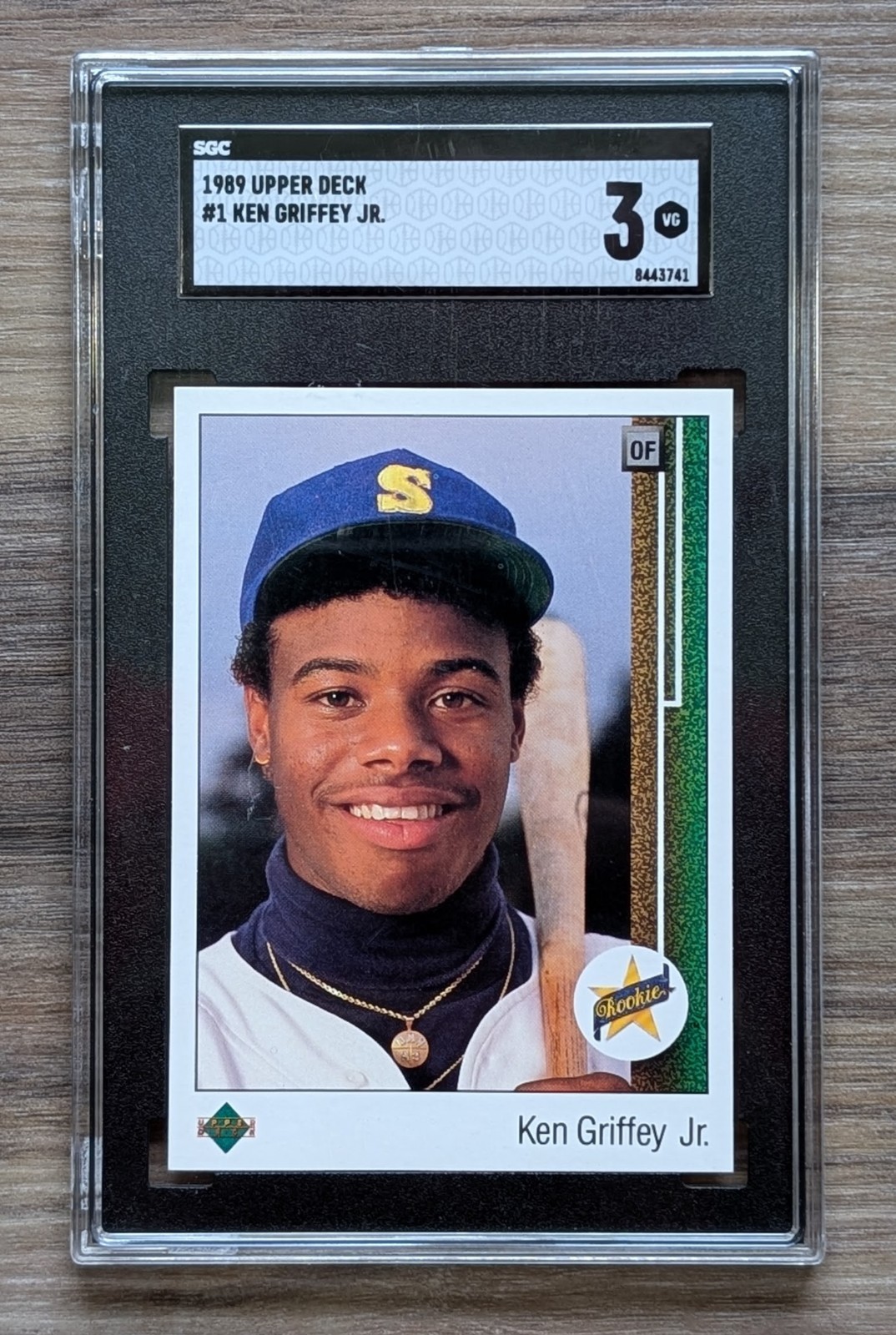 1989 Upper Deck - Star Rookie Ken Griffey Jr #1 (RC) SGC 3