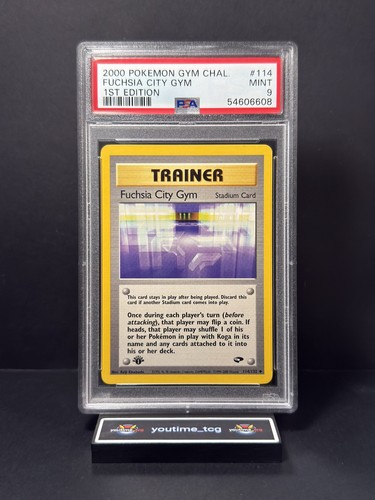 Fuchsia City Gym (1st Edition) graded PSA 9 for sale on eBay