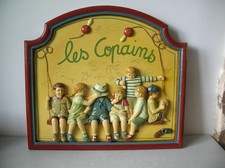 Cadre tableau Les Copains en bois peint par Country Corner de 55,5 cm x 49,8 cm