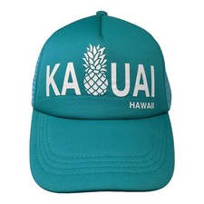 Kauai Hawaii Snapback Mesh Back Trucker Hat Blue One Size Outdoor W/Tags