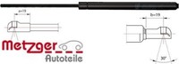 Metzger 2110297 Gasfeder FüR Koffer-/Laderaum Gasfeder GasdäMpfer FüR Peugeot