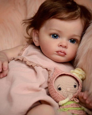 Realistic Reborn Baby Doll 20 in Lifelike baby Doll with Pink Lace Romper Outfit