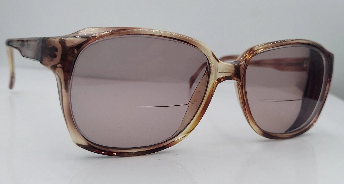Vintage Libco NL1-201 Gray Oval Horn-Rimmed Sunglasses USA FRAMES ONLY