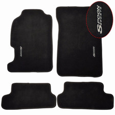 Fits 97-01 Honda Prelude 2dr Black Nylon Floor Mats Anti-slip Carpets W Spoon