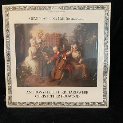 ANTHONY PLEETH cello - GEMINIANI Sonatas HOGWOOD - L'OISEAU-LYRE ST LP shrink