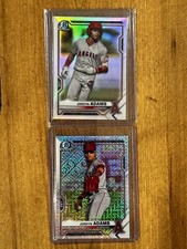 Jordyn Adams 2021 Bowman Chrome Prospect Card Lot w/ #d Los Angeles Angels (2)