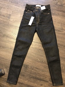 topshop washed black flap rip jamie jeans