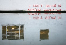 Banksy, Global Warming, Graffiti Art, Canvas Print, 8"x12"