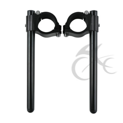 50mm Clip-On Handlebars For Suzuki GSXR600 1992-2011 & GSXR1000 2001-2011 - Black Aluminum