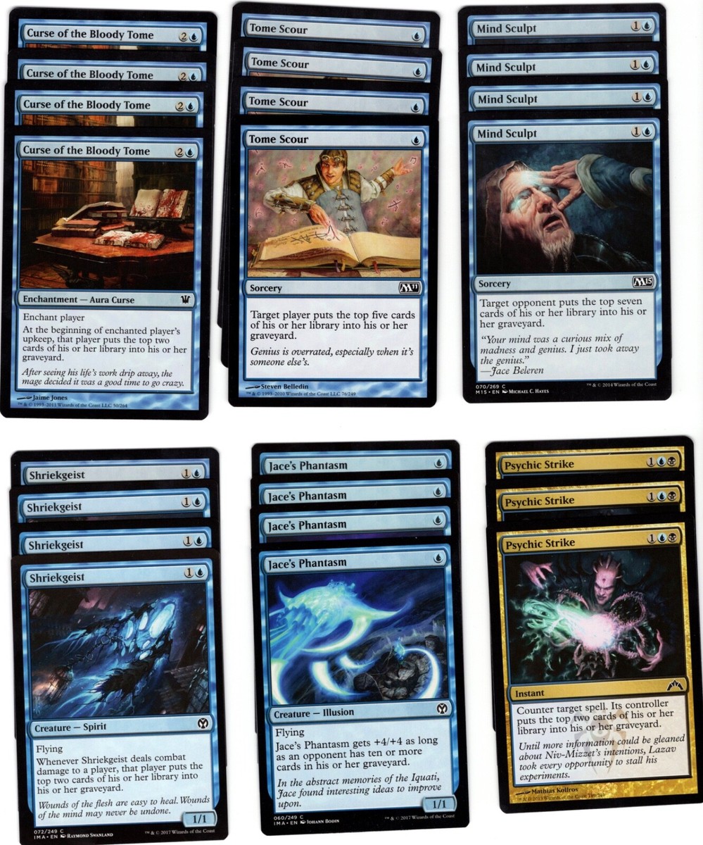 Black Blue Mill Deck - Pauper Legal - MTG Magic the Gathering