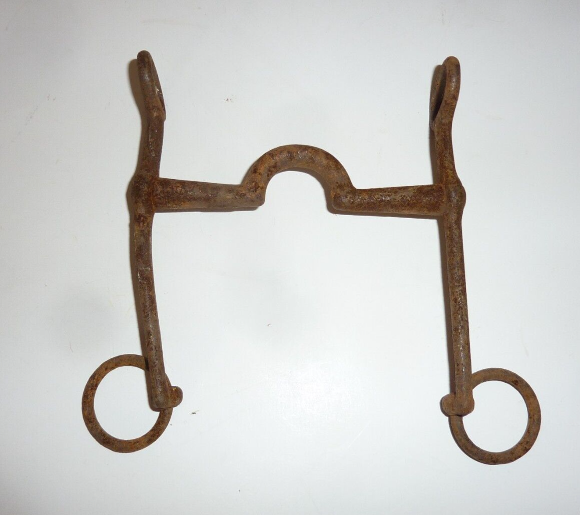 Vintage Saddleseat Double Bridle Curb 4 1/2 " Mouthpiece Primitive