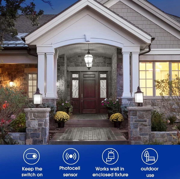 Dusk to Dawn Light Bulbs Outdoor A19 LED Bulb Daylight 5000K Light Sensor 60W - Image 4 of 4