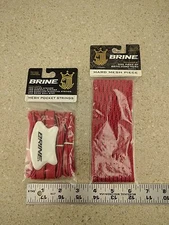 Brine Lacrosse Hard Mesh Piece + Mesh Pocket String Red New