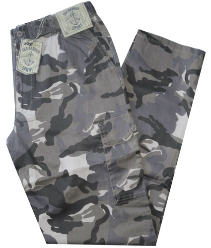 Pantalone uomo taglia M L XL XXL XXXL tasconi mimetico beige SEA BARRIER  isimo | eBay