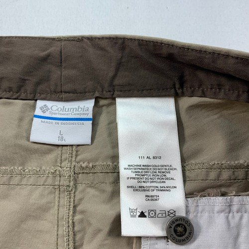 Columbia Capri Pants Womens size Large Tan Drawstring Waist Outdoors - Picture 3 of 7