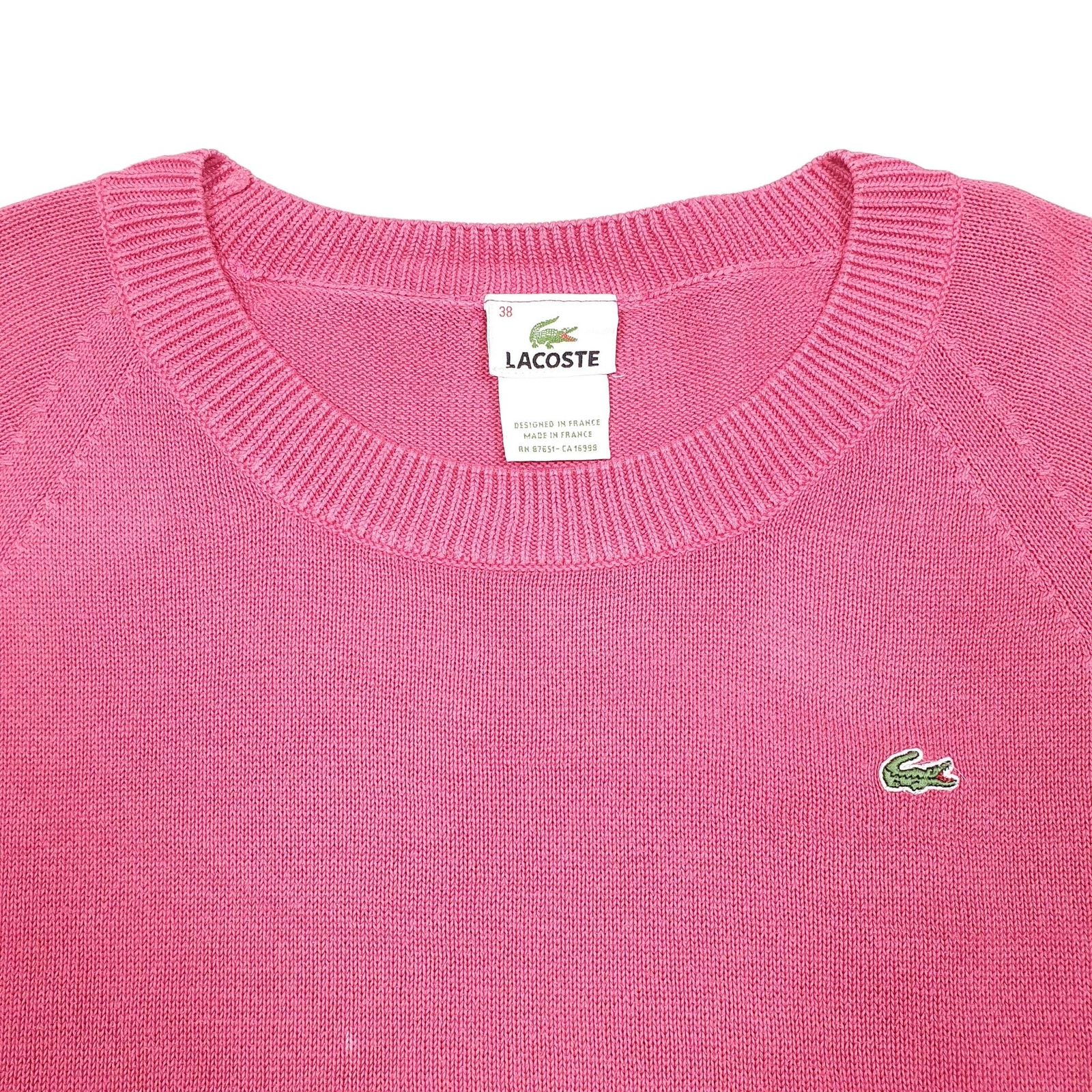 LACOSTE Crewneck Knit Jumper Sweatshirt Womens M image 2