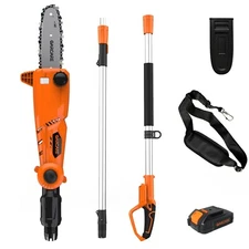 GARCARE Pole Chain Saw Cordless, 20V 2.0Ah Battery Powered 8 In. Chainsaw