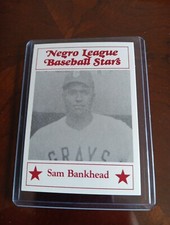 Sam Bankhead Baseball Card 1986 Fritsch Negro League Baseball Stars Card Rare