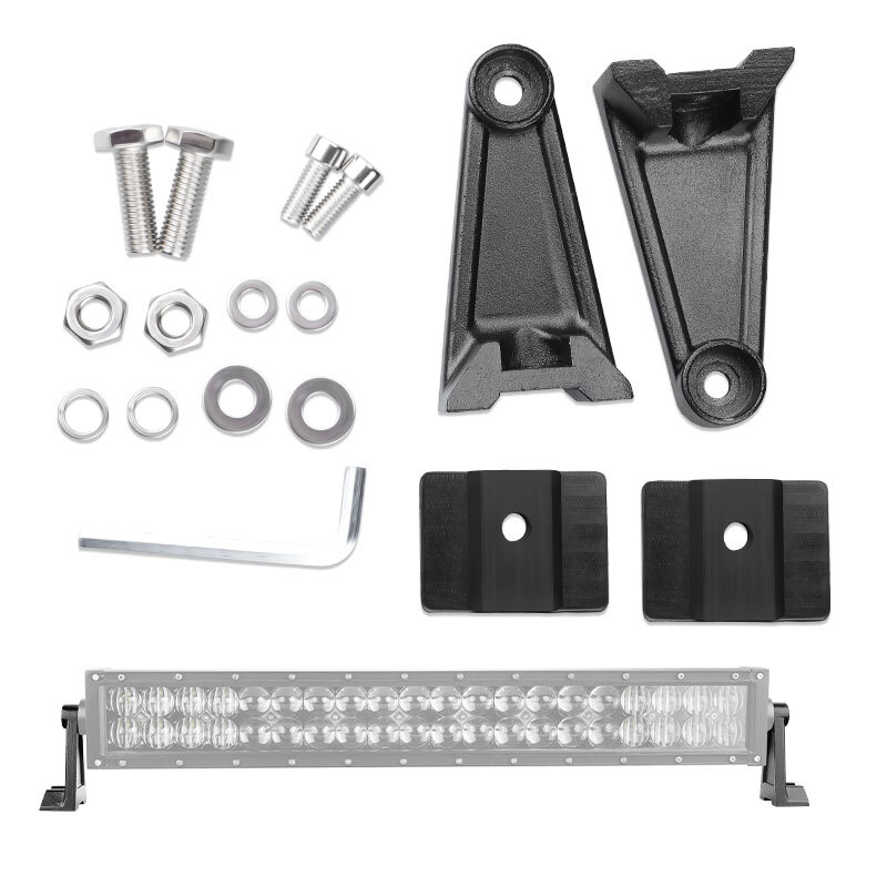 Universal Mounting Brackets Aluminum 2-Piece Universal Aluminum Mounting Brackets For Rotating LED Work Light Bars LED Light Brackets - Foto 10