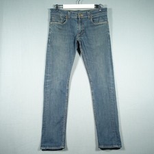 Levis 511 Jeans Mens W33 L32 Blue Straight Western Zip Pockets Trousers Pants