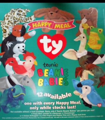 【レア】マクドナルド　teenie BEANIE BABIES 1998 Teenie Beanie Babies Toys McDonald's Happy Meal Toy TY | eBay