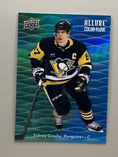 2023-24 Upper Deck Allure Hockey Sidney Crosby CF-18 Color Flow Green-blue I1886