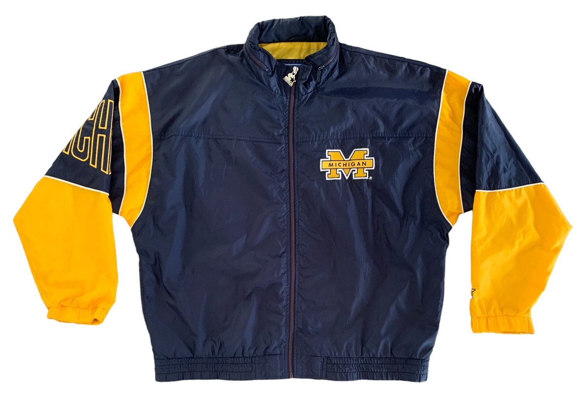 Vintage Starter Michigan Wolverines Full Zip Windbreaker Jacket