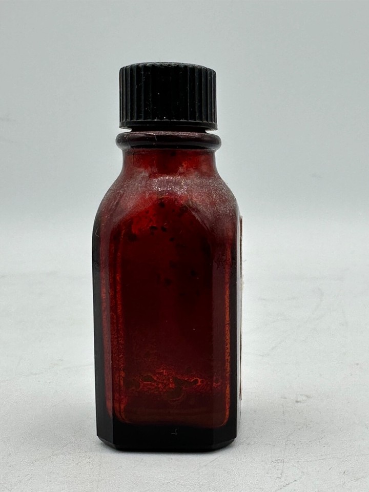 Amber Glass Mercurochrome 1/2 oz Bottle Penslar HW&D Brand of Merbromin