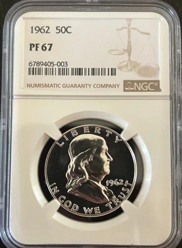 1962 - Half Dollar 50 cents Proof 67 NGC - beautiful!