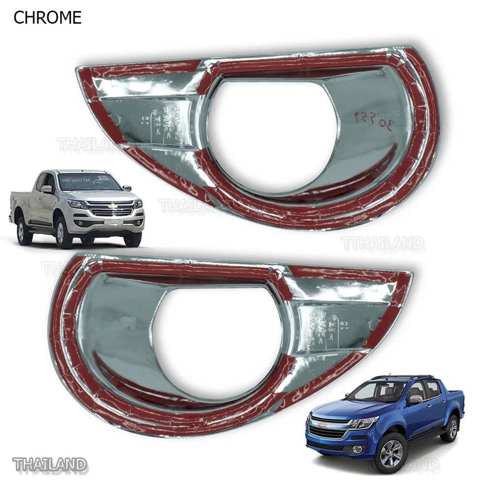 Fits Chevrolet Colorado Holden 2017 L R Chrome Fog Spot Light Lamps Cover Trim - image 2 of 3