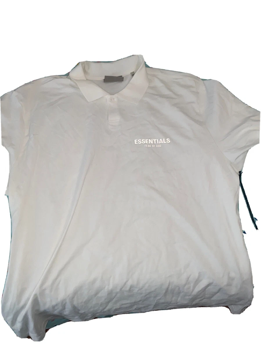 FOG - Fear of God Essentials White Polo Size Medium