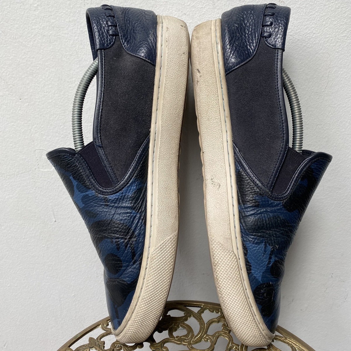 Coach Camouflage Leather Sneakers Slip On Camo Shoes Mens  display picture 1