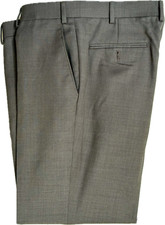 Chaps Wool Blend Men's Brown Flat Front Dress Pants W36 L30 (Dry Clean Only)