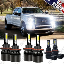 For Ford F250 F350 F450 2005-2019 - 6X White LED Headlight Hi-Lo Fog Light Bulbs