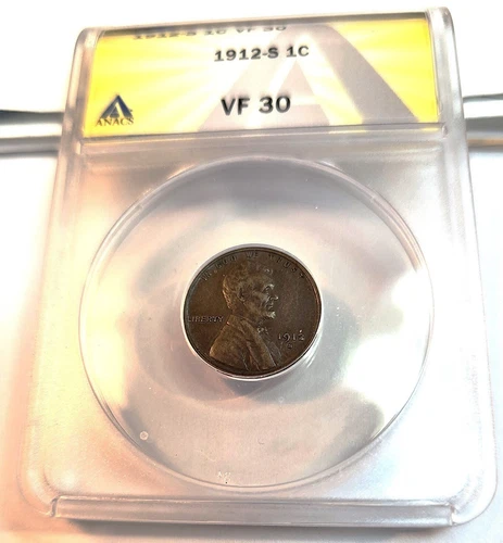 1912 S  Lincoln cent VF 30, Free S&H, Price Drop