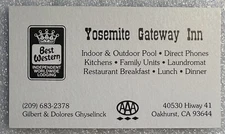 Oakhurst CA Best Western Hotel Yosemite Gateway Inn Advertising Picture Card