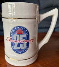Vintage 1963 - 1988 Pro Football Hall Of Fame 25th Anniversary Large Ceramic Mug